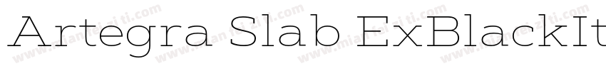 Artegra Slab ExBlackIt字体转换